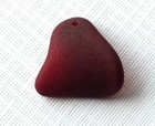 Larger Pc  Rare Deep Ruby Red Beach Sea Glass  Jewelry Quality  End Drilled