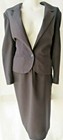 College Town  Vintage 2 Piece Black Business Skirt Suit  Measurements Provided 