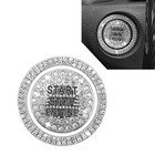  Bling Car One-button Start Decorative Sticker  Engine Start Stop 2 Pcs White