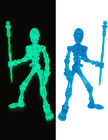 T13 Skeleton Action Figures - 6 Pack Glow In The Dark  Diy Assembly Required  Mu