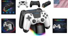 Black   White Ps4 Controllers With Charging Station