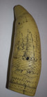 Vintage Replica Scrimshaw Whale Tooth Whaling Ship Liberty Eagle Patriotic