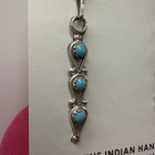 Zuni Handmade Turquoise Petit Point Earrings Set In Sterling Silver New On Card