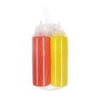 2pc Ketchup Mustard Squeeze Bottle Set Plastic Squirt Condiment Sauce Dispenser
