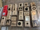 Stampin  Up Vintage Rubber Stamps Mixed Themes Holidays Lot Of 59 Pcs
