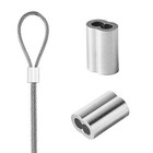 1 8   3mm  Aluminum Crimping Loop Sleeve For Wire Rope  Cable Ferrule  100pcs 