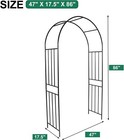 47 x17 5 x86  Metal Garden Arch Arbor For Lawn Wedding Party Decoration Ceremony