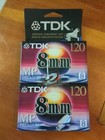 2 Tdk 8mm Mp Premium Camcorder Video Cassettes P6-120mpl2 New