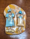 Vintage Woman Pins By Lucinda Peach Background With Mother   Child Pin   Brooch