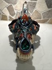 Final Fantasy Inspired Animal Skull Dragon Head Quartz Crystal Horn Sculpture