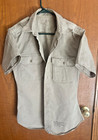 Vintage 1950s -60s Us Military  100  Cotton Shirt Short Sleeve Size 16 1 2 X 32