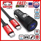 Usb C To Usb C Cable Pd 40w Dual Type C Car Charger Adapter For Samsung Iphone