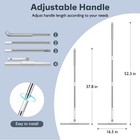 52in Adjustable Floor Squeegee With 180   Rotating Head Long Handle For Tiles 