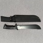 18    Machete Sawback Fixed Blade W  Sheath Survival Camping Brush Knife