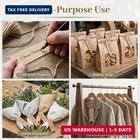 Sallyfashion 100pcs Mini Thank You Gift Tags  2 8 X 0 8 Inch Brown Paper Tags Wi
