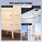 2 Pack Refrigerator Door Lock With Adhesive  No Tools 2 White
