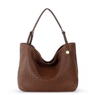 Nwt Woven Mahogany Cognac Los Feliz Large Tote - Free Shipping 