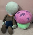 Plants Vs Zombies Pvz Plush Lot Fume Shroom   Zombie Worldmax Used
