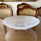 Lalique Crystal France   Agadir Large Frosted Crystal Centerpiece Bowl 11 3 4    