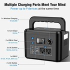 350w Portable Power Station  260wh Lithium Solar Generator For Camping Black