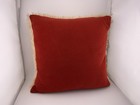 Vintage 1970   s Mushroom Latch Hook Throw Pillow Groovy Decor 16x15