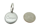Custom Engraved Rope Style Round 25mm X 25mm Stainless Steel Pet Dog Cat Id Tag