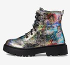 Steve Madden Metallic Rockk Little Big Kid Girls Combat Fashion Boots Sz 13-5