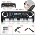 61 Key Electronic Keyboard Music Electric Digital Piano Organ W  Mic   Adapter