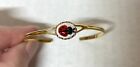 Enameled Lady Bug Petite Child s Bracelet Gold Tone