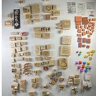 Mixed Assorted Huge Lot Vintage Wooden   Plastic Handle Rubber Stamps