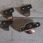 Original Antique  Vintage Japanned Copper Flash Window Sash Pulls Hardware 4pcs