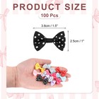100pcs Black White Dot Polka Dot Ribbon Bow Ties 1 5 x1  Mini Bowknot