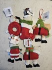 Lot Of 5 New Felt Ornaments Christmas Holiday Cat Dog