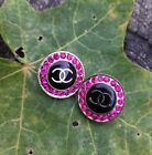 Pink And Black   Chanel Buttons  authentic