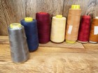 10 Vtg Serger Thread Lot Spools Cones In Assorted Colors Lot Made In Usa