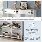 Drawers Modern Shoe Cabinet Set With 4 Flip Drawers Shoe Storage Shoe Rack