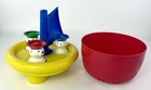 Vintage Ambi Toys Bears In Sailboat Whistling Bath Toy Complete Euc 