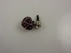 Heart Bling Crystal Dangle Cell Phone Or Fits  Ipad Charm Ear Cap Dust Plug 