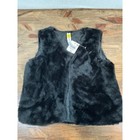 Epic Threads Girls Faux Fur Vest Deep Black 3t Sleeveless Open Front 100192726tg