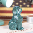 2  Ocean Jasper Dog Crystal Animals Figurine Carved Gemstone Puppy Dog Statue Sc