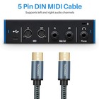 Midi Cable Male To Male 5-pin Midi Cable 16 4ft Compatible With Electronic 5 0m