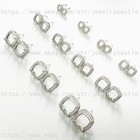 Pre Notched Sterling Silver Earrings 5x5 6x6 7x7 8x8 9x9-14mm Cushion Semi-mount