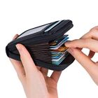 Genuine Leather Credit Card Holder Wallet Rfid Blocking Secure Zipper Wallet