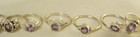 Amethyst Sterling Silver Ring Child Sizes Varied Designs Light Purple Gemstone
