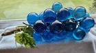 Vintage Mid-century Modern Blue Lucite Grape Cluster