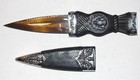 Large Celtic Scottish Sgian Skean Dubh Dirk Dagger 10 5  Knife Thistle Handle
