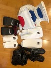 Preowned Taekwondo Karate Youth Sparring Gear Set  chest Helmet Gloves Bag