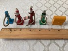 Rare 1950s -1960s Dinky Toy 4 Vintage Gas Pumps Including Mobil Oil Can- Lot