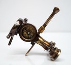 Antique Brass Pocket Binocular Compass Folding Inst Telescope Bn06