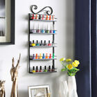 5 6 Tier Nail Polish Wall Mount Rack Stand Metal Organizer Hang Holder Display